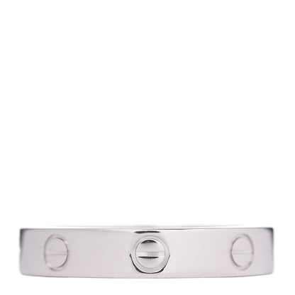 Cartier 18K White Gold 3.5mm LOVE Wedding Band Ring 57 8 1 of 4