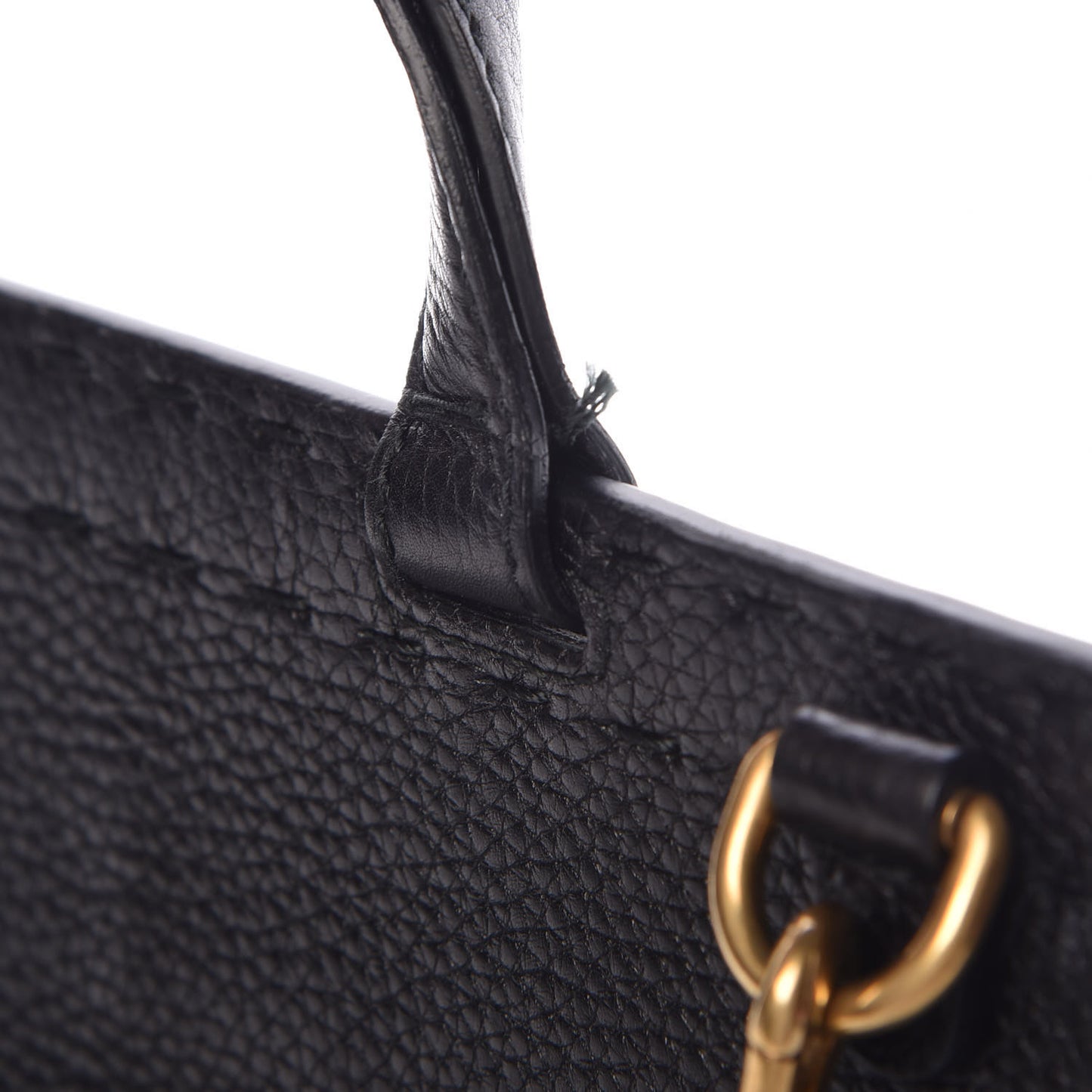 Calfskin Small GG Marmont Top Handle Bag Black