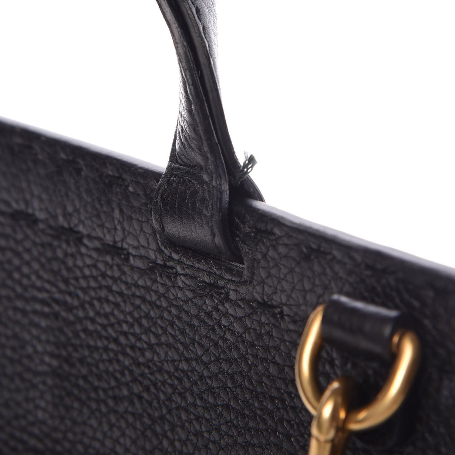 Gucci Calfskin Small GG Marmont Top Handle Bag Black 9 of 13
