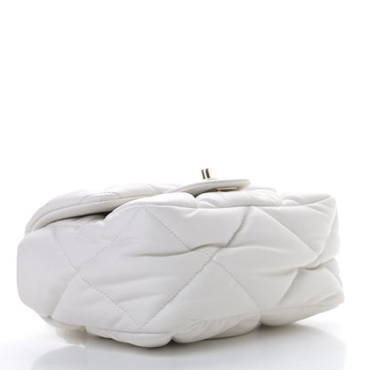 Chanel Calfskin Quilted Mini Square Bubbly Flap White 4 of 13
