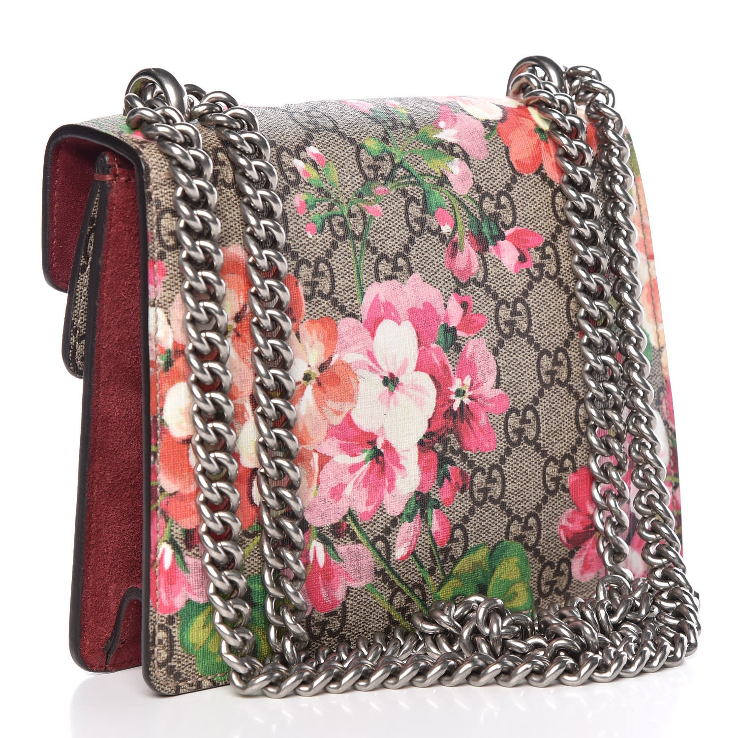 Gucci GG Supreme Monogram Blooms Mini Dionysus Shoulder Bag Beige Multicolor Dry Rose 3 of 10
