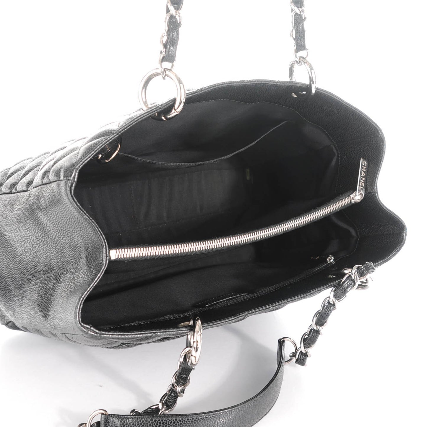 Caviar Quilted Grand Shopping Tote GST Black