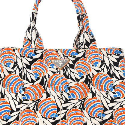 Prada Canapa Stampata Tote Black Mimosa 10 of 13