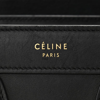 Celine Smooth Calfskin Nano Luggage Black 10 of 14