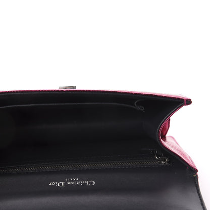 Christian Dior Metallic Lizard Small Diorama Flap Bag Fuchsia 4 of 12