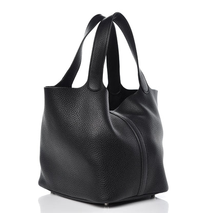 Hermes Taurillon Clemence Picotin Lock 22 MM Black 3 of 9