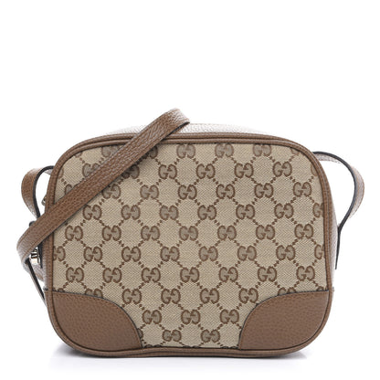 Gucci Monogram Mini Bree Messenger Bag Beige Tabacco 1 of 9