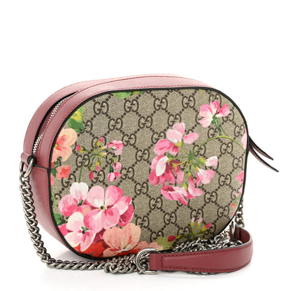 Gucci GG Supreme Monogram Blooms Mini Chain Shoulder Bag Beige Multicolor Dry Rose 3 of 10