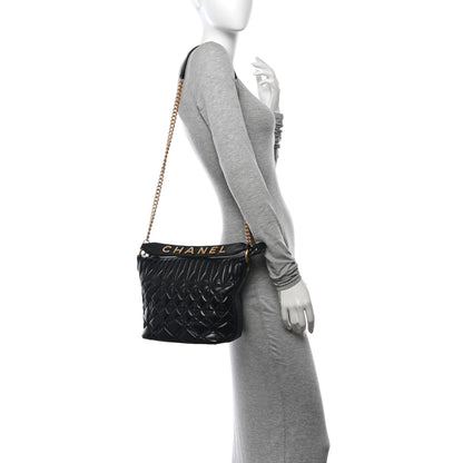 Chanel Glazed Calfskin Quilted State Of The Art Hobo Black 2 of 10