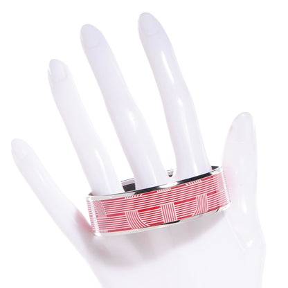 Hermes Enamel Printed Circuit 24 Faubourg Wide Bracelet 62 2 of 6
