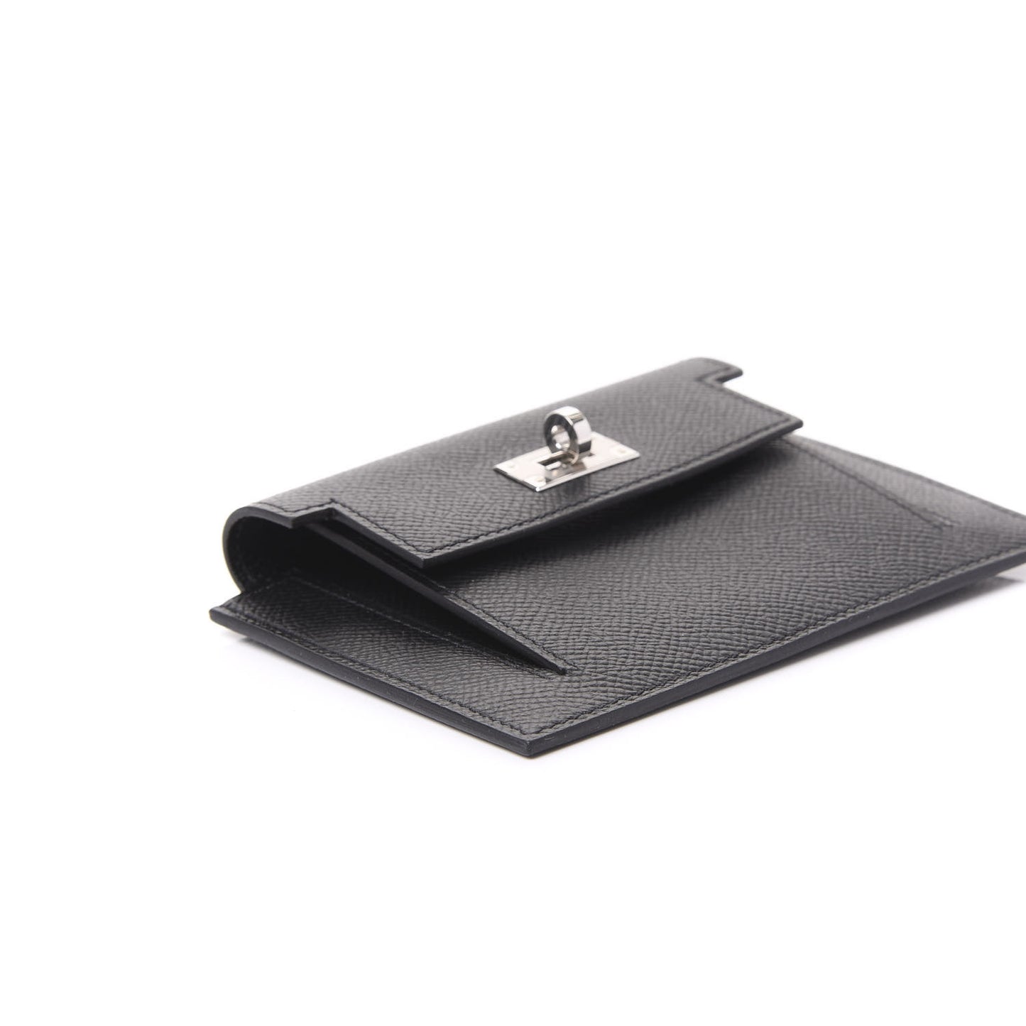 Epsom Kelly Pocket Compact Wallet Black