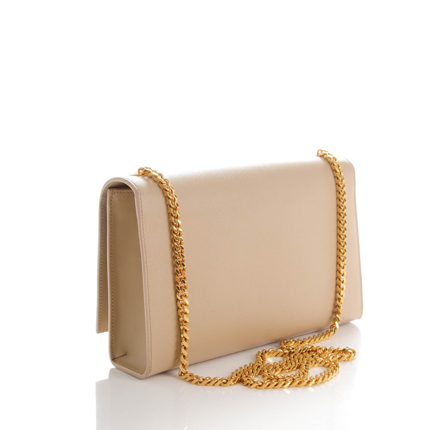 Saint Laurent Grain De Poudre Medium Monogram Kate Satchel Nude Powder 3 of 6