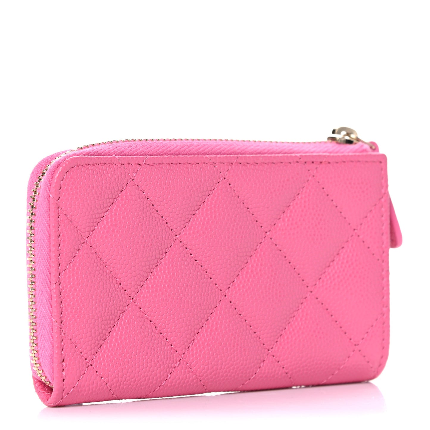 Caviar Quilted Key Holder Case Pink
