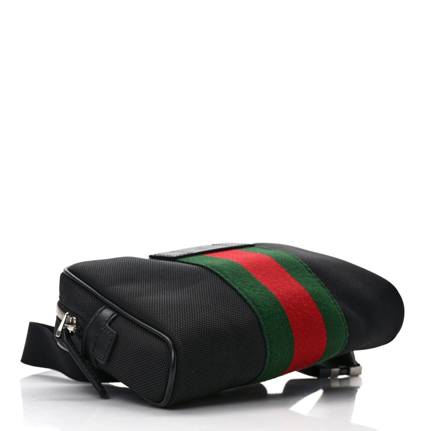 Canvas Web Slim Belt Bag Black