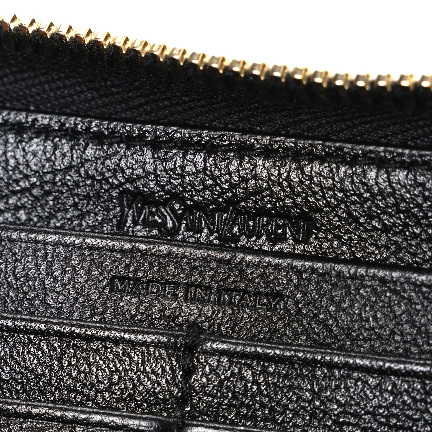 Saint Laurent Chevre Belle De Jour Zip Around Wallet Black 6 of 7