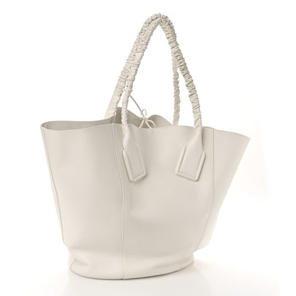 Bottega Veneta French Calfskin Large Basket Tote White 3 of 9