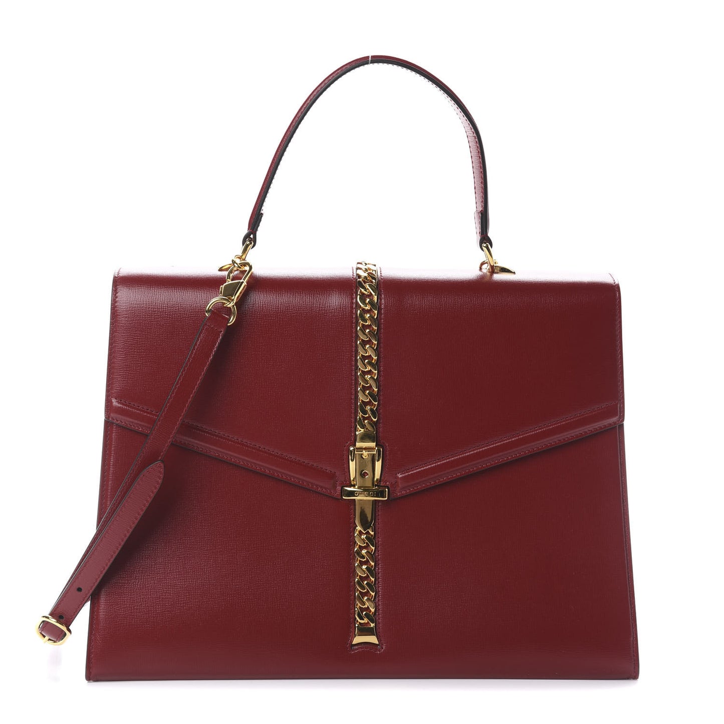 Azalea Calfskin Medium Sylvie 1969 Top Handle Bag New Cherry Red