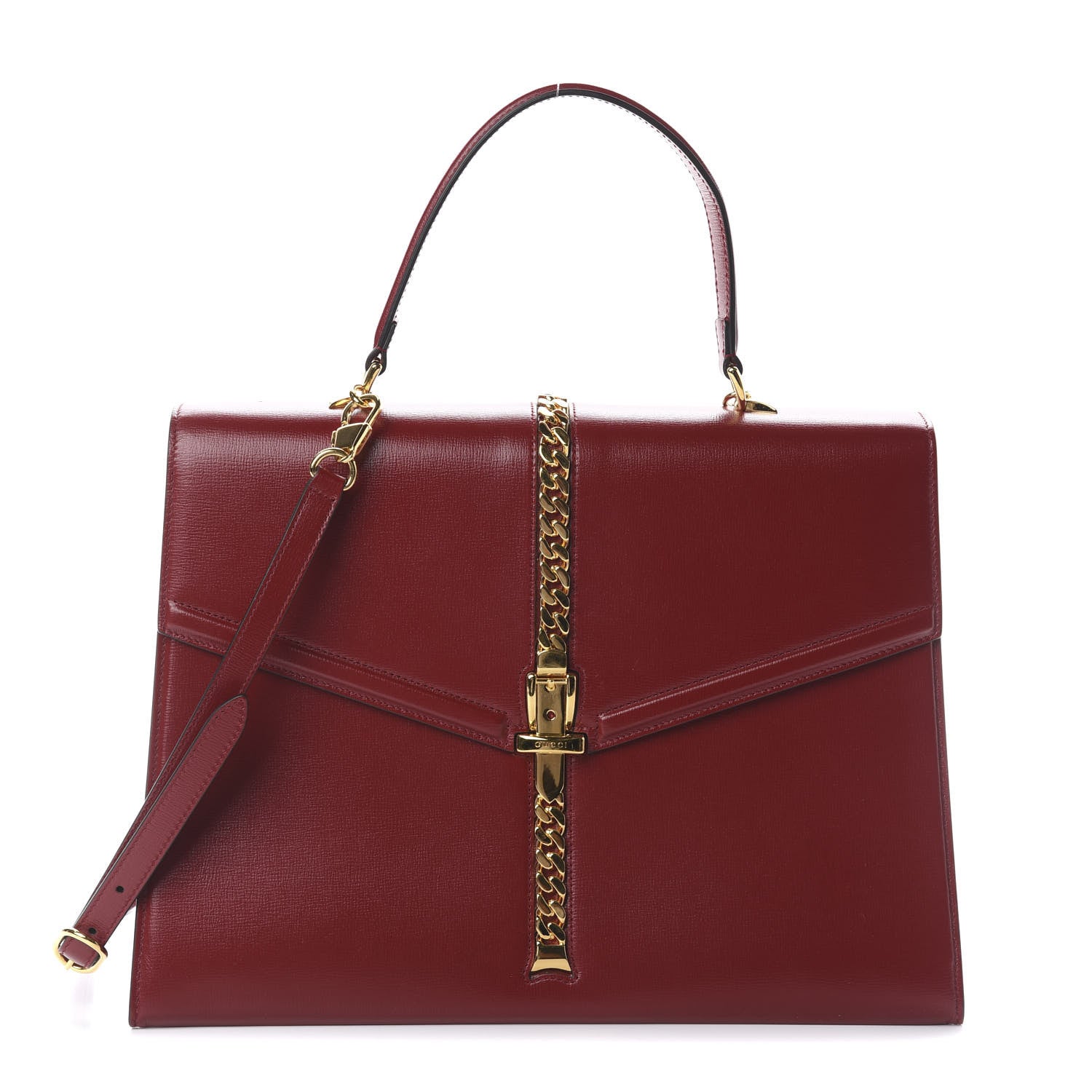 Gucci Azalea Calfskin Medium Sylvie 1969 Top Handle Bag New Cherry Red 1 of 8