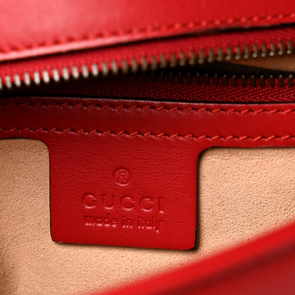 Gucci Calfskin Matelasse Small GG Marmont Shoulder Bag Hibiscus Red 6 of 10