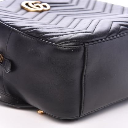 Gucci Calfskin Matelasse GG Marmont Dome Backpack Black 8 of 16
