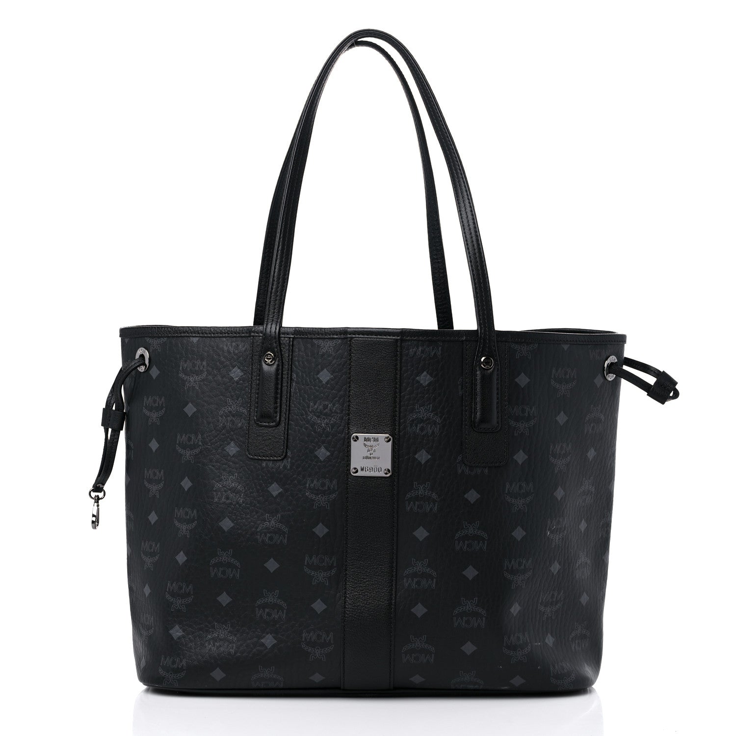 MCM Visetos Medium Liz Reversible Shopper Tote Black 2 of 13