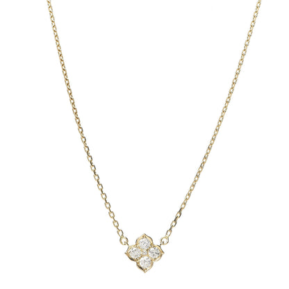 Cartier 18K Yellow Gold Diamond Hindu Floral Pendant Necklace 1 of 7