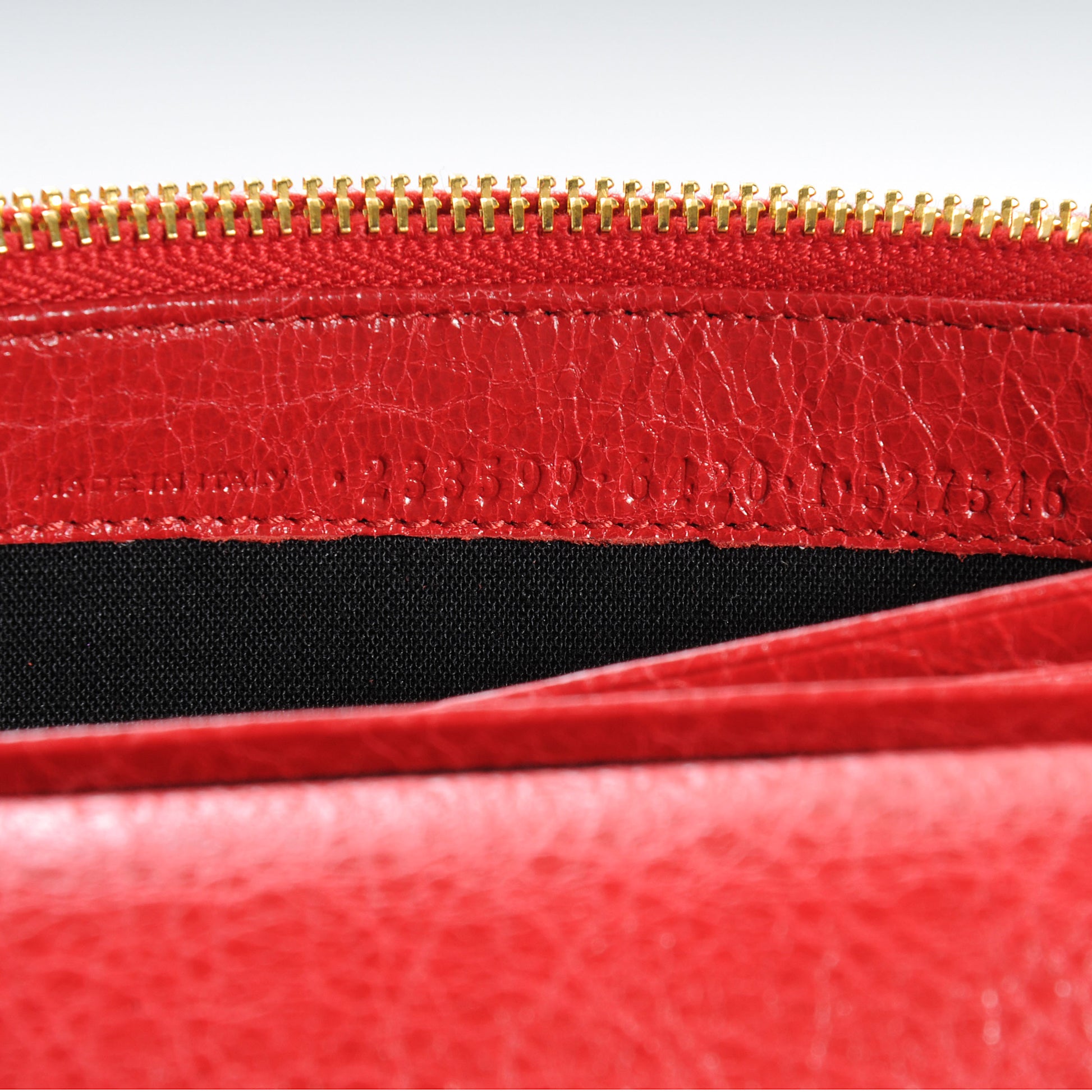 Balenciaga Agneau Giant Gold Money Wallet Rouge Cardinal 7 of 7