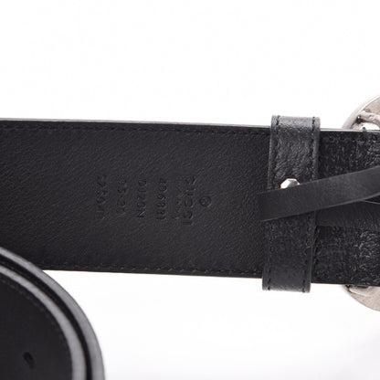 Gucci Textured Dollar Calfskin Nickel Double G 40mm Belt 95 38 Black 4 of 7
