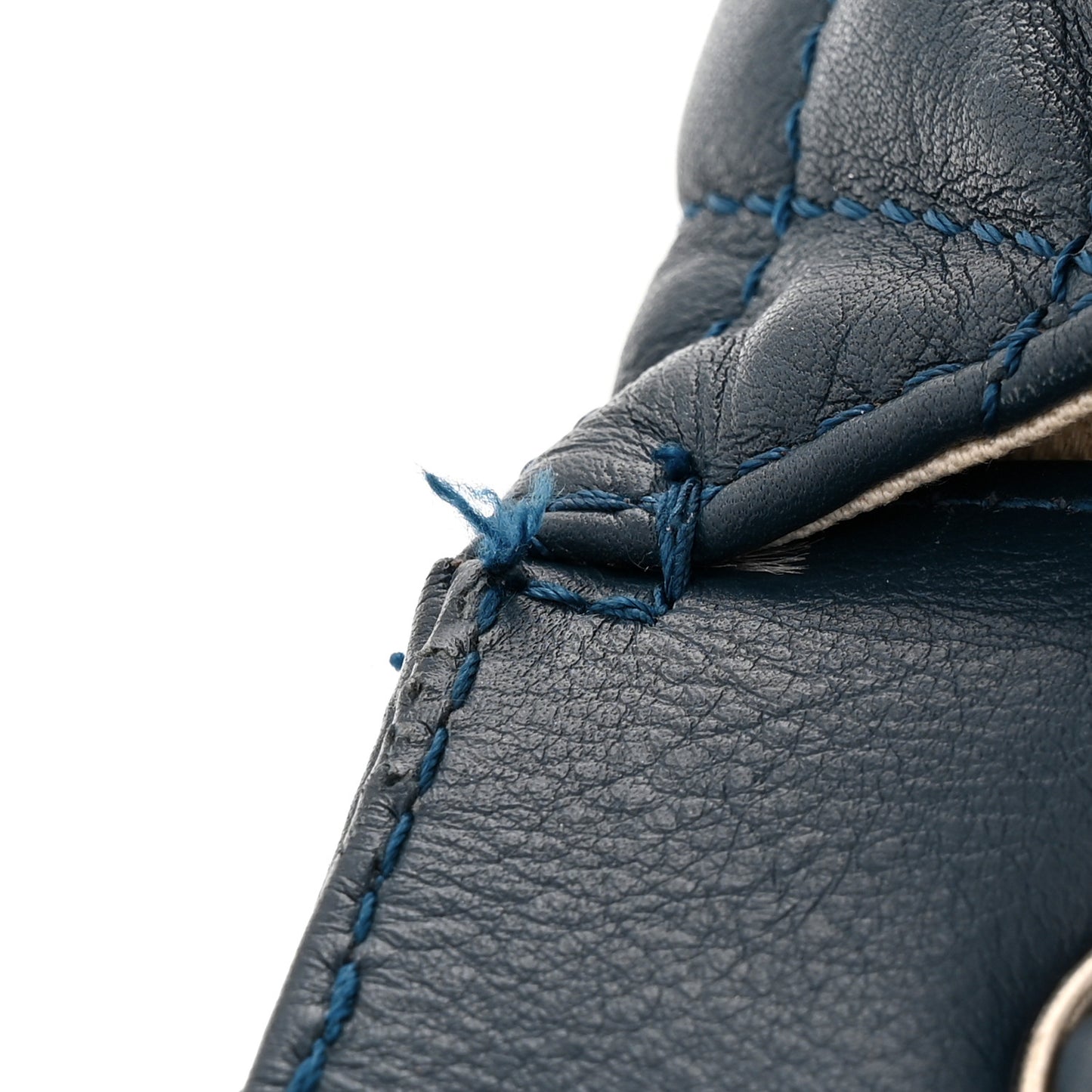 Calfskin Quilted In the Business Flap Dark Navy Blue