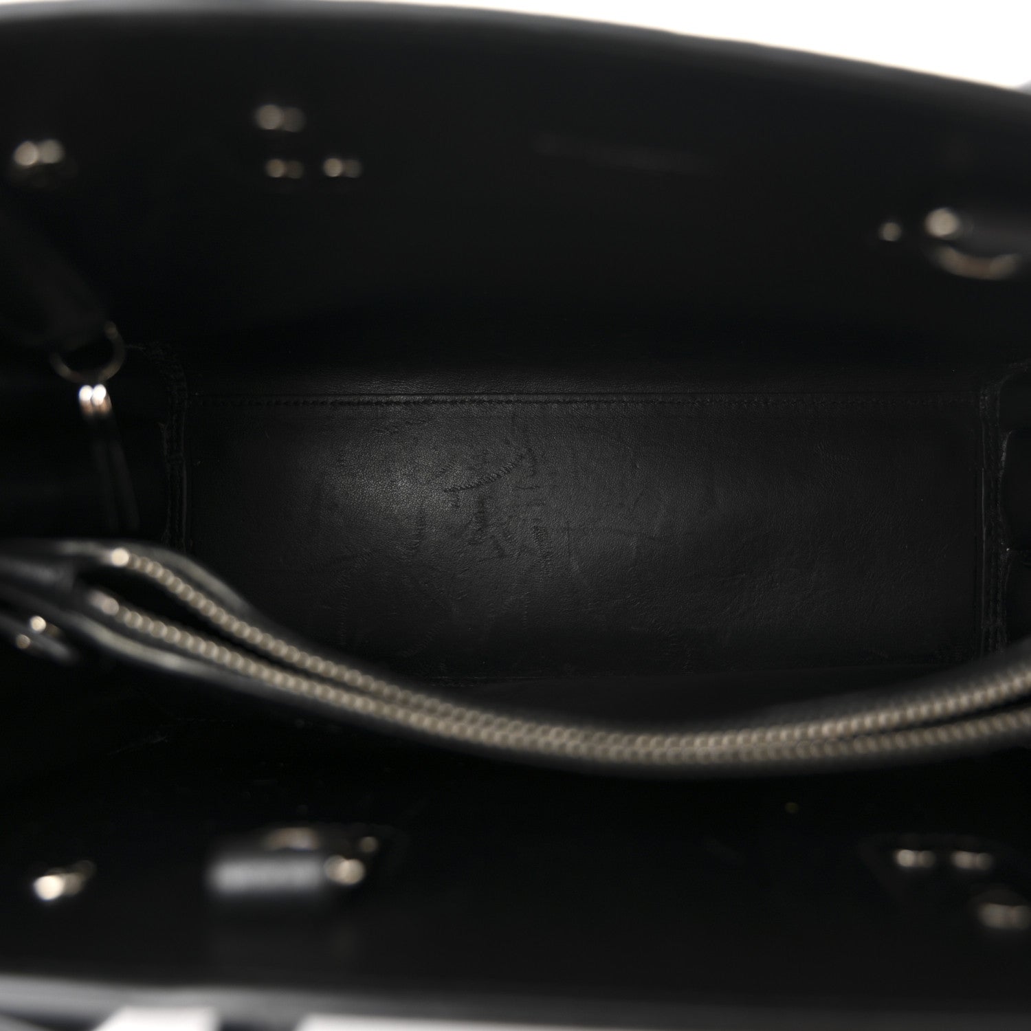 Saint Laurent Calfskin Crocodile Embossed Baby Sac De Jour Black 5 of 13