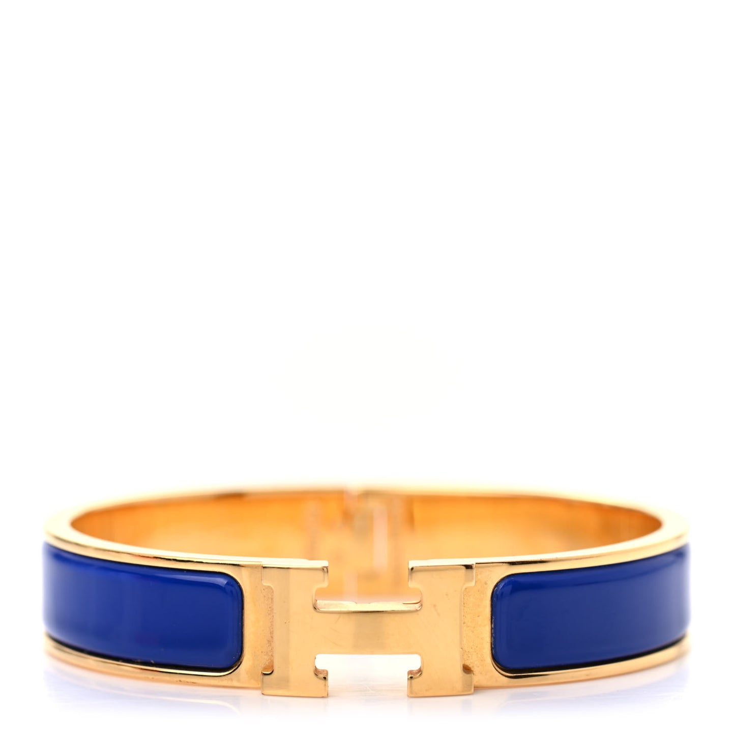 Enamel Narrow Clic Clac H Bracelet GM Bleu Royal