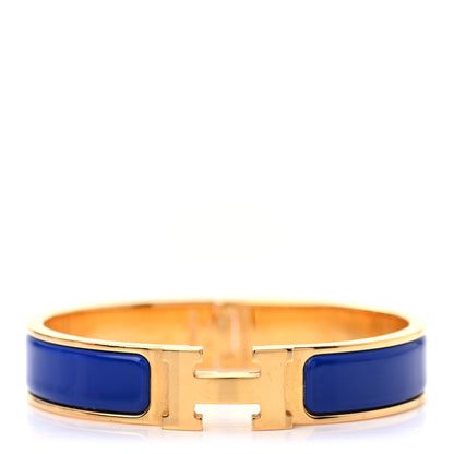 Hermes Enamel Narrow Clic Clac H Bracelet GM Bleu Royal 1 of 3