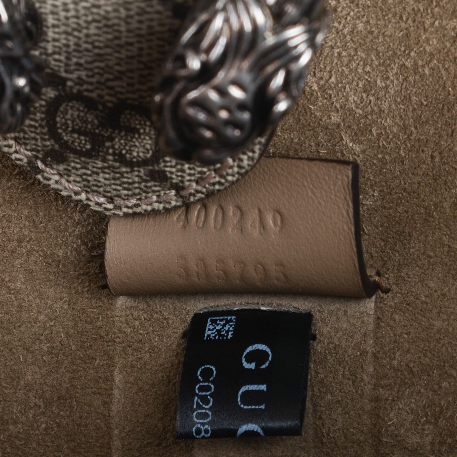 Gucci GG Supreme Monogram Small Dionysus Shoulder Bag Taupe 7 of 8
