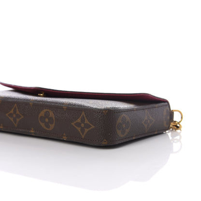 Louis Vuitton Monogram Pochette Felicie Chain Wallet Fuchsia 9 of 10