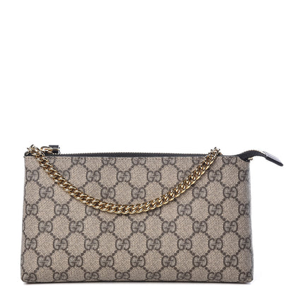 Gucci GG Supreme Monogram Wrist Wallet Black 1 of 10