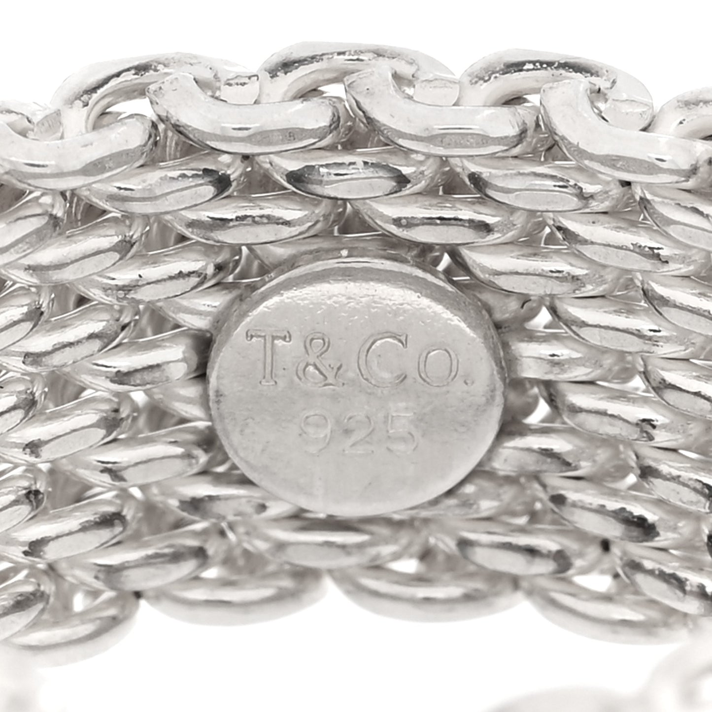Sterling Silver Somerset Mesh Ring 53 6.5