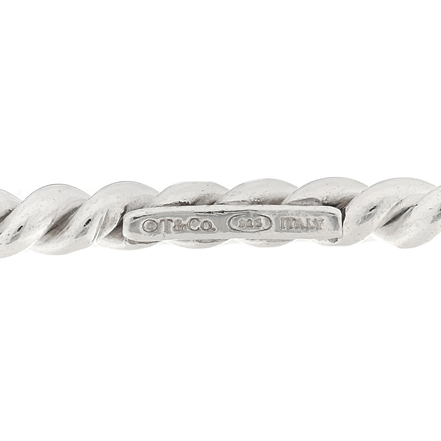 Sterling Silver Twist Rope Bangle Bracelet