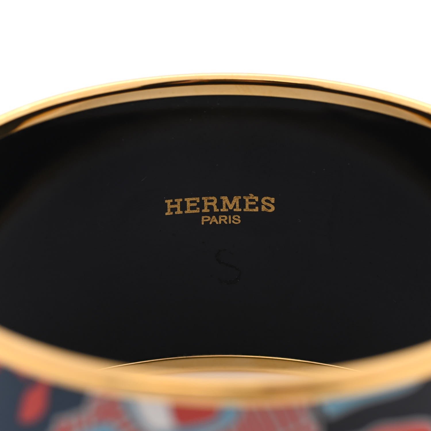 Hermes Enamel Printed Grand Fonds Extra Wide Bracelet 70 4 of 5