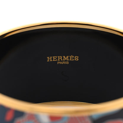 Hermes Enamel Printed Grand Fonds Extra Wide Bracelet 70 4 of 5