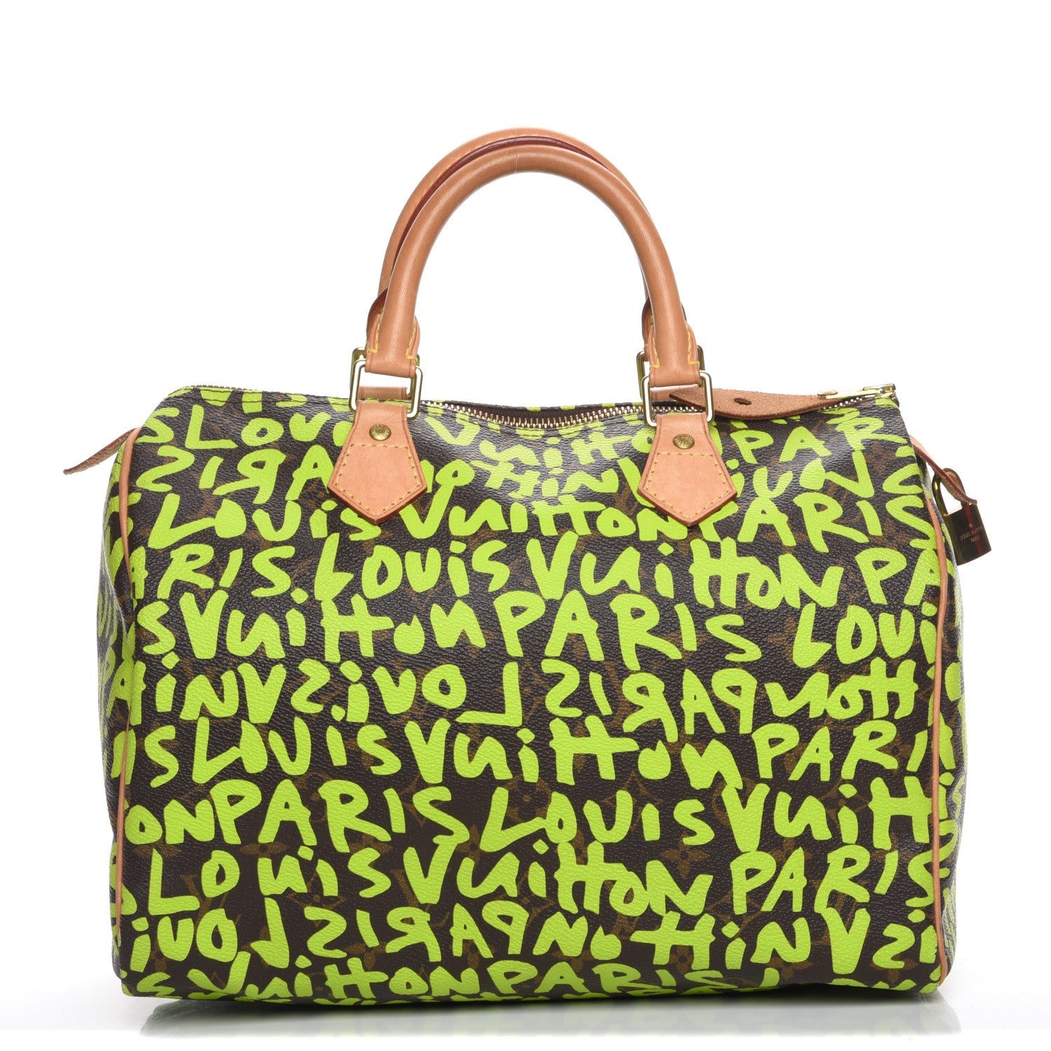 Louis Vuitton Monogram Graffiti Speedy 30 Green 1 of 7