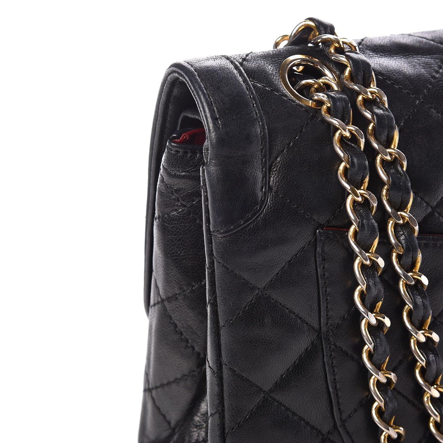 Chanel Lambskin Quilted Medium Double Flap Black 13 of 20