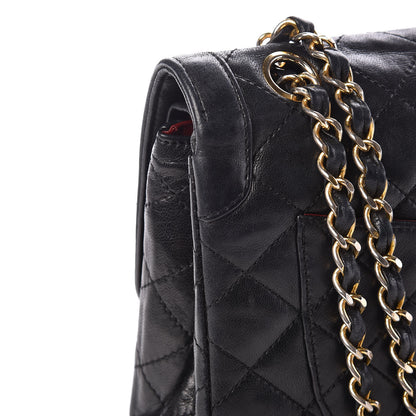 Chanel Lambskin Quilted Medium Double Flap Black 13 of 20