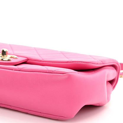 Chanel Lambskin Quilted Resin Bi-Color Chain Flap Bag Pink 9 of 9