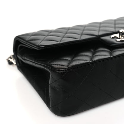 Chanel Lambskin Quilted Medium Double Flap Black 9 of 10