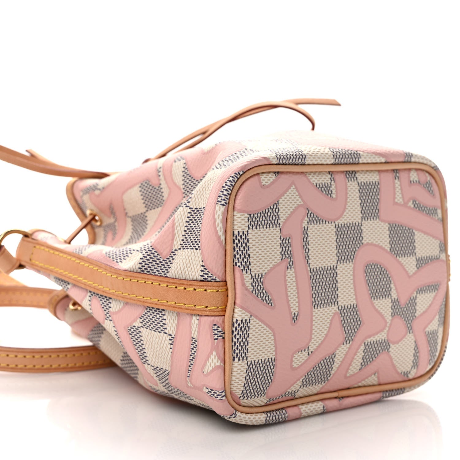 Louis Vuitton Damier Azur Tahitienne Nano Noe Rose Ballerine 8 of 9