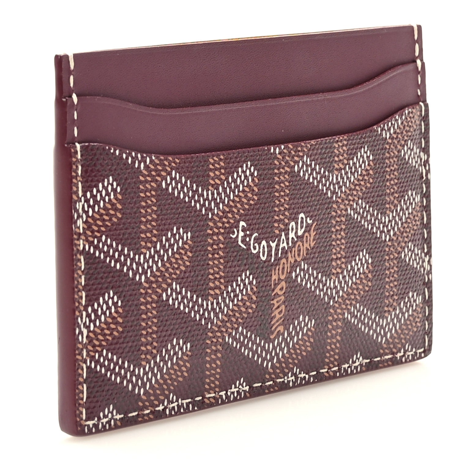 Goyard Goyardine Saint Sulpice Card Holder Bordeaux 1450534