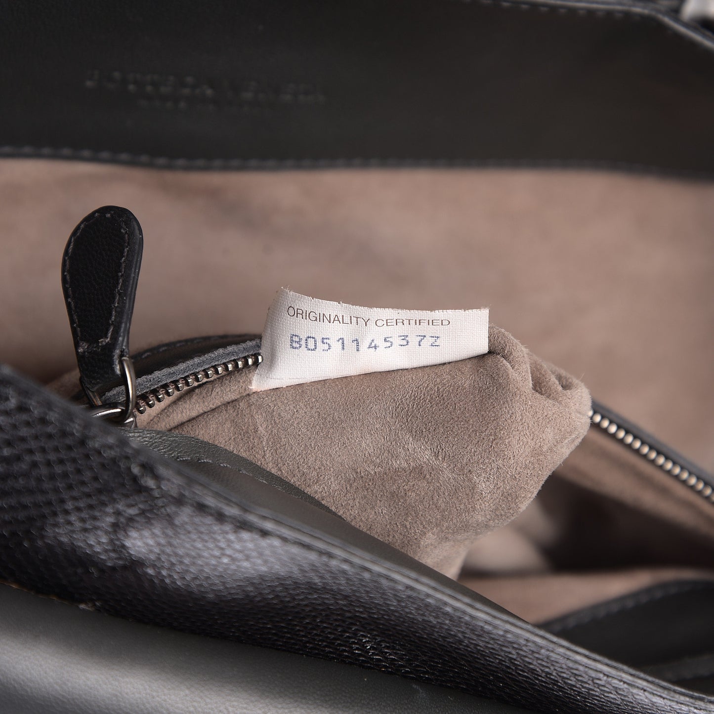 Vesuvio Karung Nappa Intrecciato Cravatteria Small Flap Shoulder Bag Black