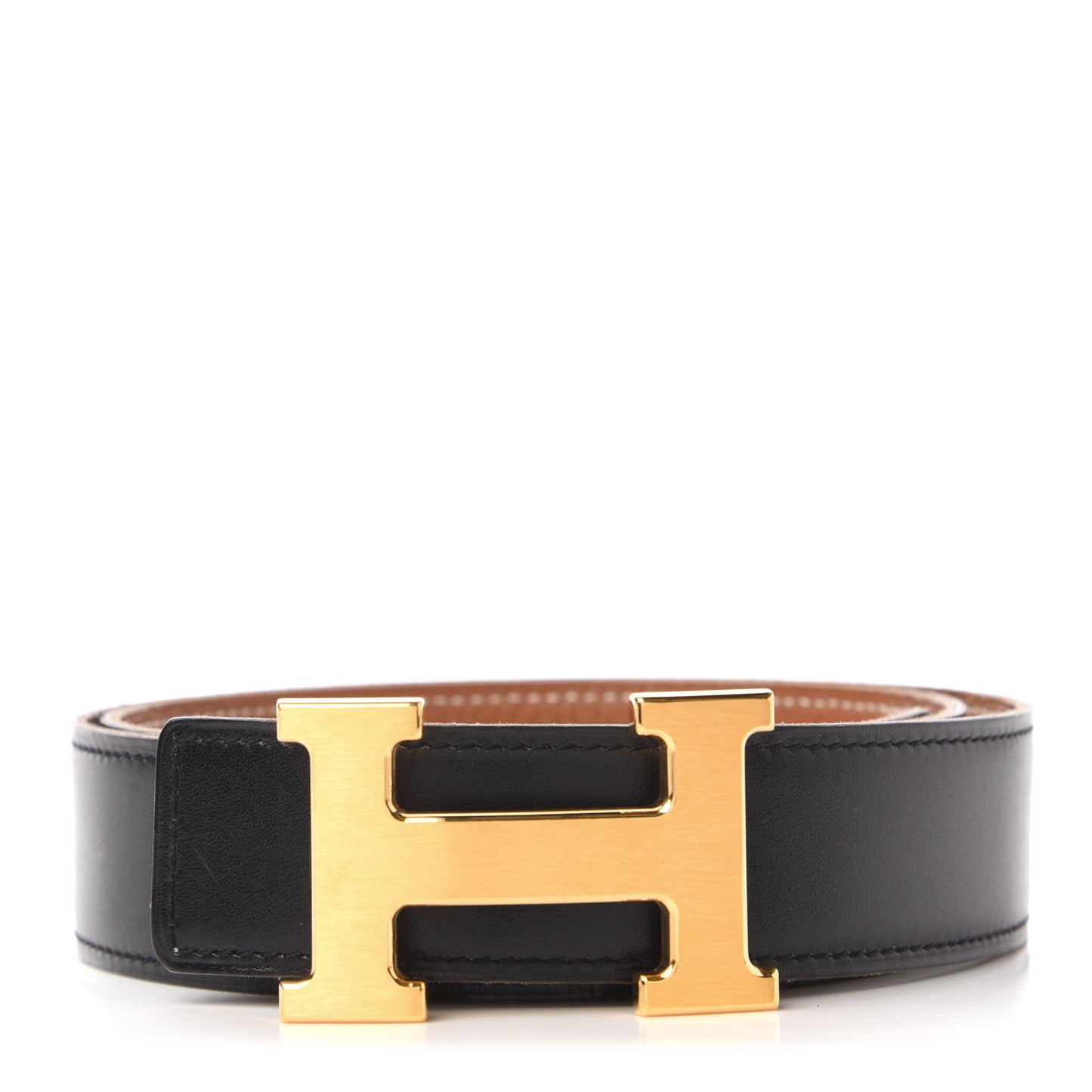 Box Togo H Belt 80 Black Gold