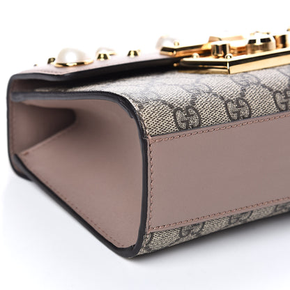 Gucci GG Supreme Monogram Studded Small Padlock Shoulder Bag Porcelain Rose 8 of 12