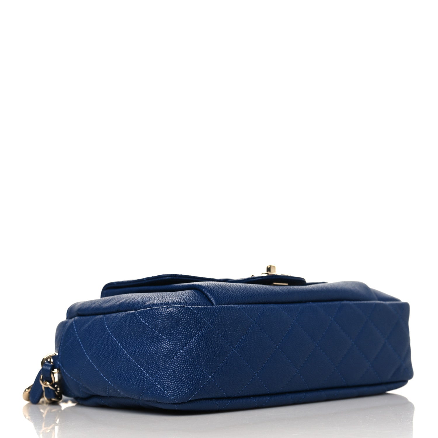 Chanel Caviar Quilted CC Day Camera Case Blue 4 of 9